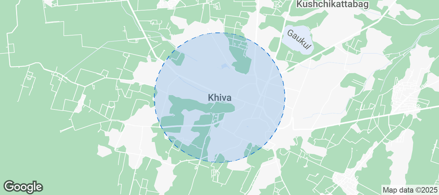 Khiva Airbnb map